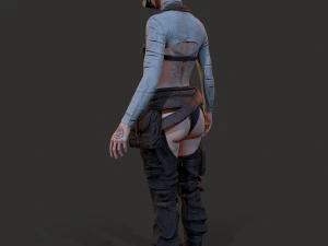 Wasteland Girl 3D Model