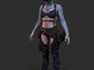 Wasteland Girl 3D Model