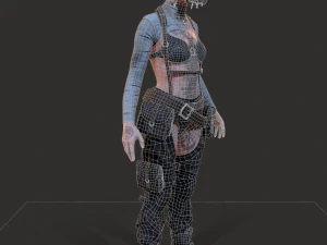 Wasteland Girl 3D Model