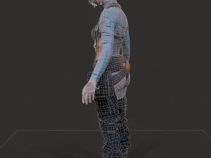 Wasteland Girl 3D Model