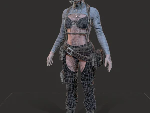 Wasteland Girl 3D Model