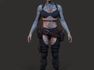 Wasteland Girl 3D Model