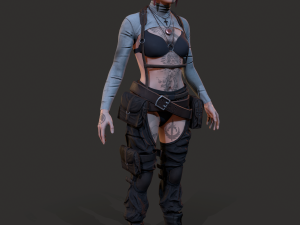 Wasteland Girl Modello 3D