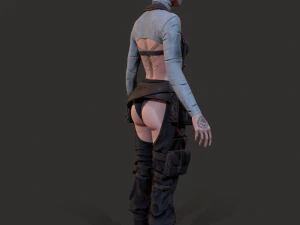 Wasteland Girl 3D Model