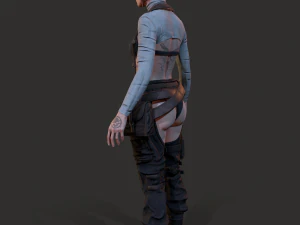 Wasteland Girl 3D Model