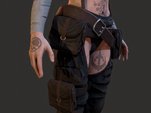 Wasteland Girl 3D Model
