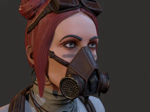 Wasteland Girl 3D Model