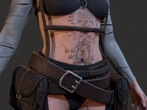 Wasteland Girl 3D Model