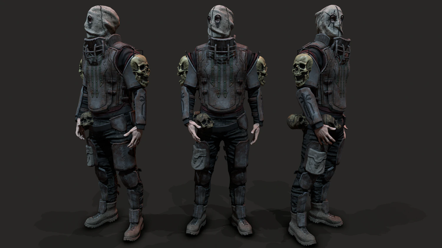 Wasteland man 3D Model .c4d .max .obj .3ds .fbx .stl .blend 