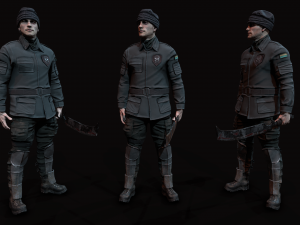 Wasteland male 3D-Modell