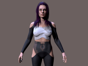 Cyberpunk lady 3D Model