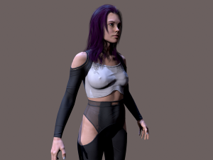 Cyberpunk lady 3D Model