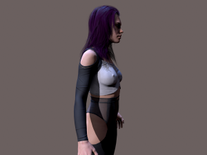 Cyberpunk lady 3D Model