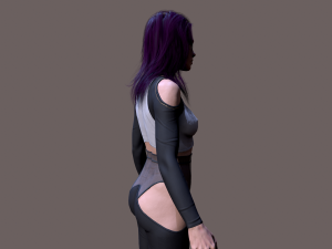 Cyberpunk lady 3D Model