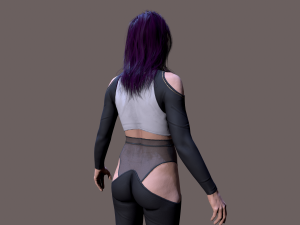 Cyberpunk lady 3D Model