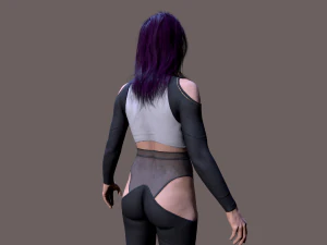 Cyberpunk lady 3D Model