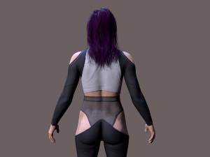 Cyberpunk lady 3D Model