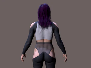 Cyberpunk lady 3D Model