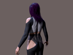 Cyberpunk lady 3D Model