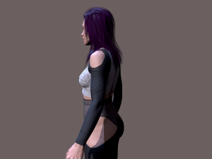 Cyberpunk lady 3D Model