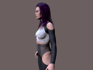 Cyberpunk lady 3D Model