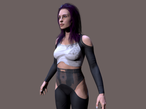 Cyberpunk lady 3D Model