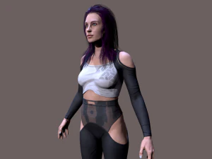 Cyberpunk lady 3D Model