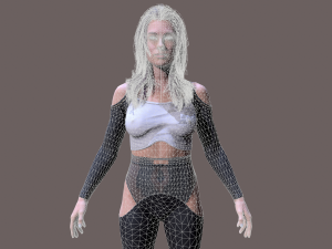 Cyberpunk lady 3D Model