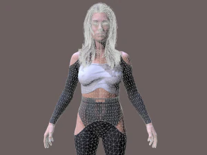 Cyberpunk lady 3D Model