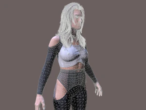 Cyberpunk lady 3D Model