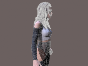 Cyberpunk lady 3D Model