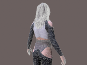 Cyberpunk lady 3D Model