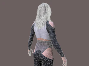 Cyberpunk lady 3D Model
