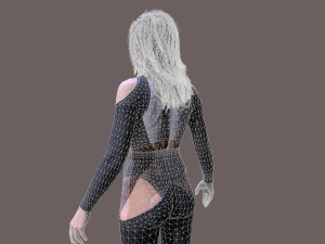 Cyberpunk lady 3D Model