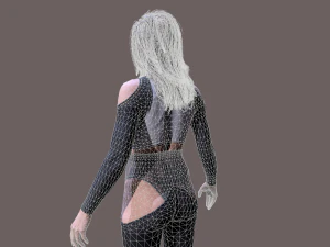 Cyberpunk lady 3D Model