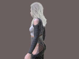 Cyberpunk lady 3D Model