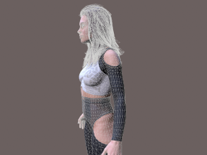 Cyberpunk lady 3D Model