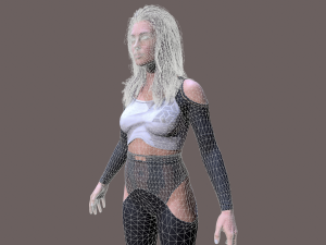 Cyberpunk lady 3D Model