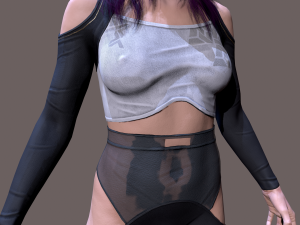 Cyberpunk lady 3D Model