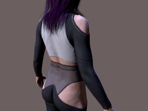 Cyberpunk lady 3D Model