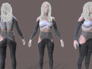 Cyberpunk lady 3D Model