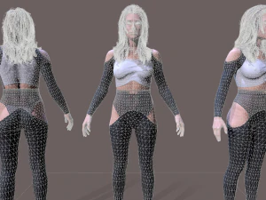 Cyberpunk lady 3D Model