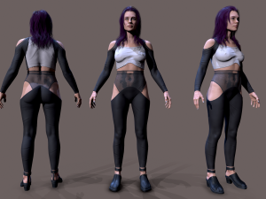 Cyberpunk lady 3D Model