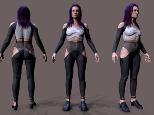 Cyberpunk lady 3D Model