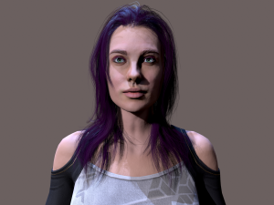 Cyberpunk lady 3D Model