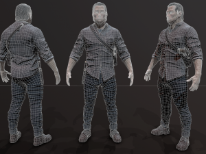 Zombie Apocalypse Survivor Model 3D
