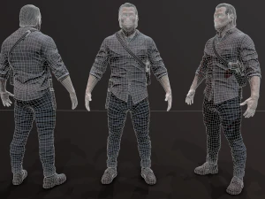 Zombie Apocalypse Survivor 3D Model