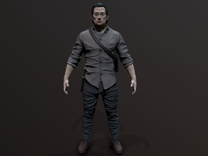 Zombie Apocalypse Survivor Model 3D