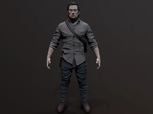 Zombie Apocalypse Survivor 3D Model