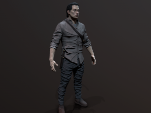 Zombie Apocalypse Survivor Model 3D